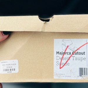 TOMS Majorca Cutout Desert Taupe Suede Wedges